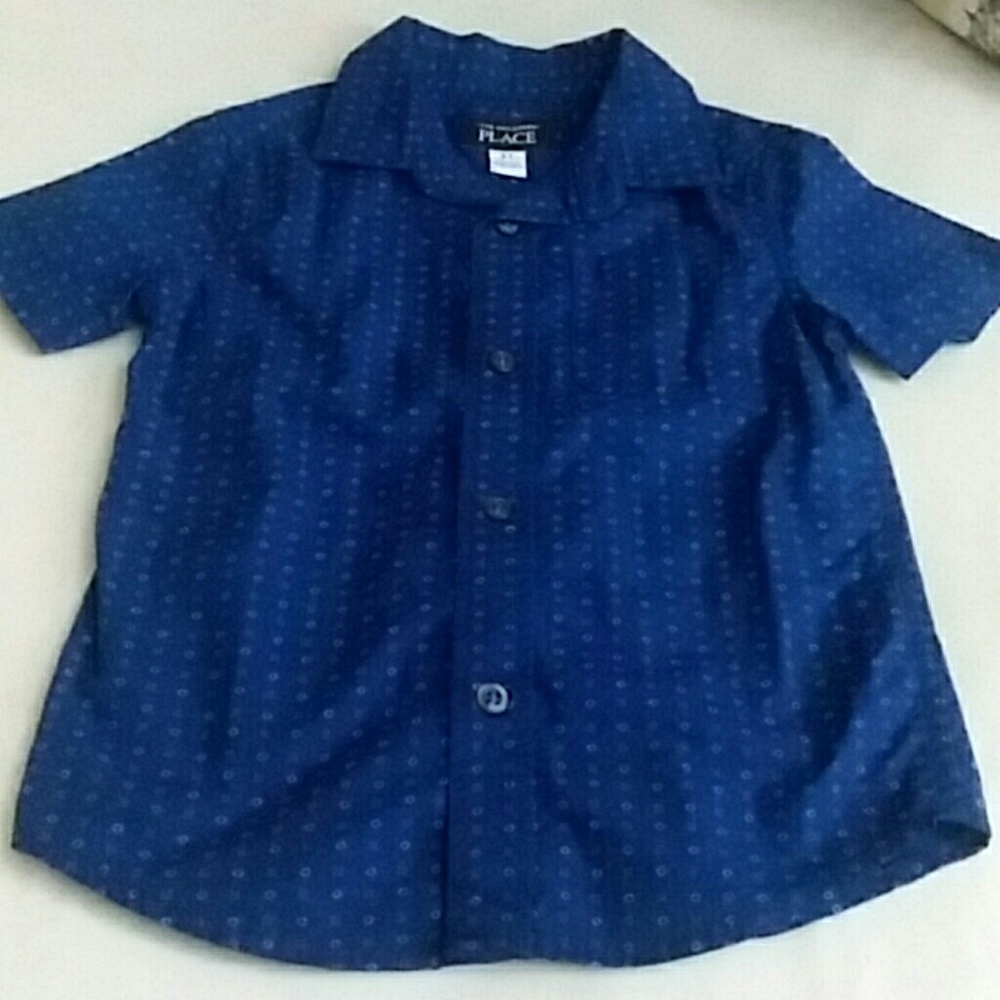 3T Boy short sleeve button down